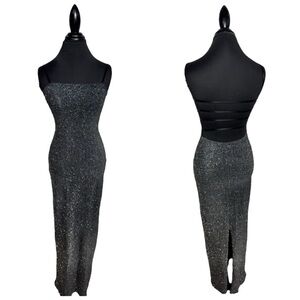 Vtg Jump Backless Shimmer Dress